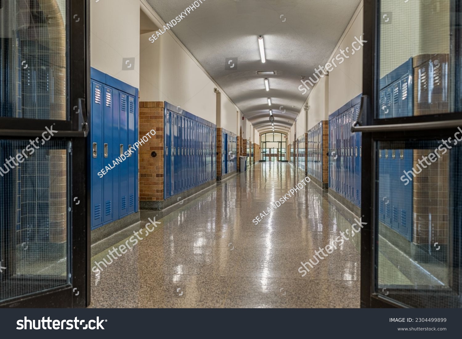 School hallway or university lecture hall
